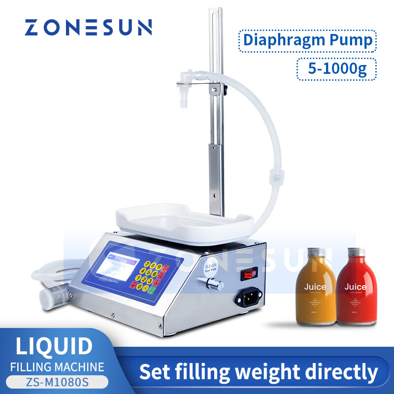 ZONESUN CNC Water Juice Milk Bottle Liquid Weighing Filling Machine Bottling Machine ZS-M1080S ราคา 6,990 บาท*ส่งฟรี