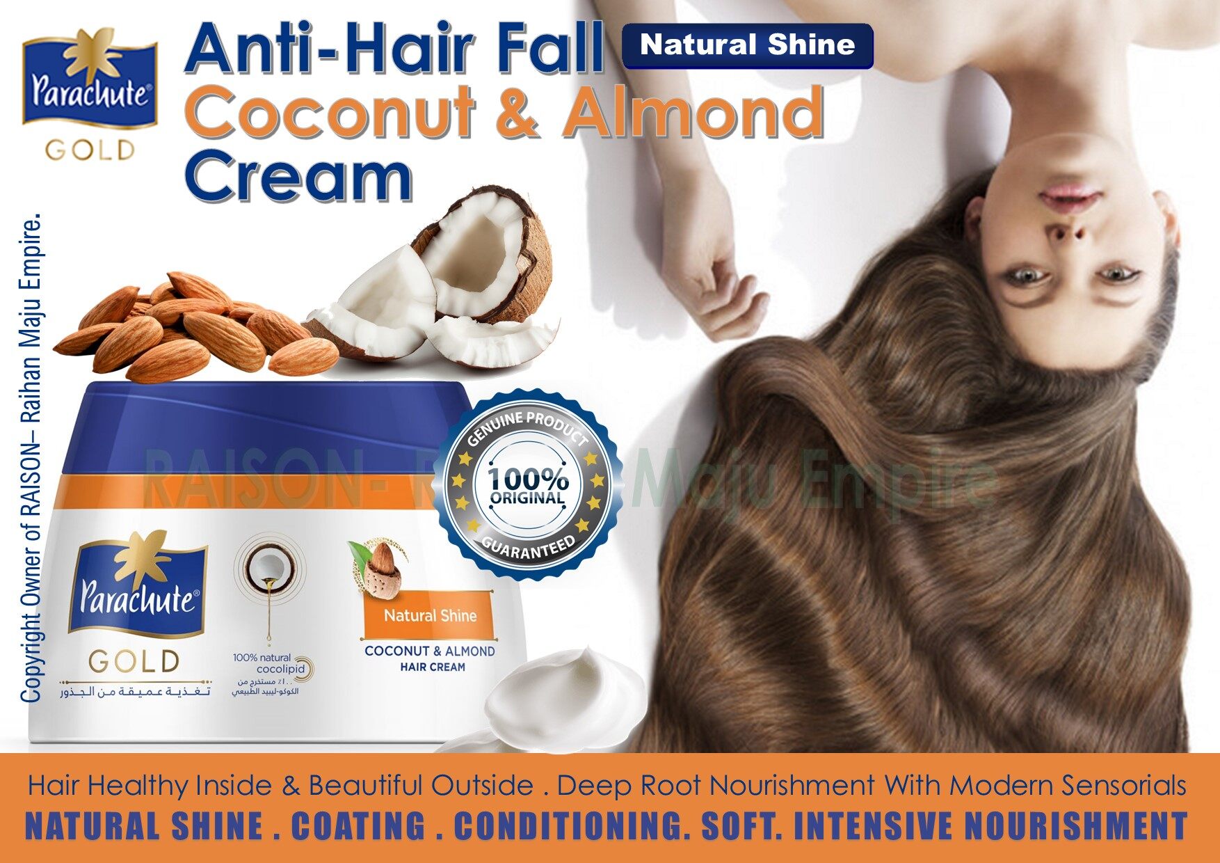 Parachute Gold Hair Cream Anti Dandruff - 140ml - Contains Lemon And  Coconut | Lazada