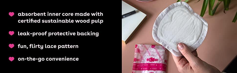 Bamboobies Nursing Pads for Breastfeeding Absorbent Disposable Breast Pads for Sensitive Skin Baby