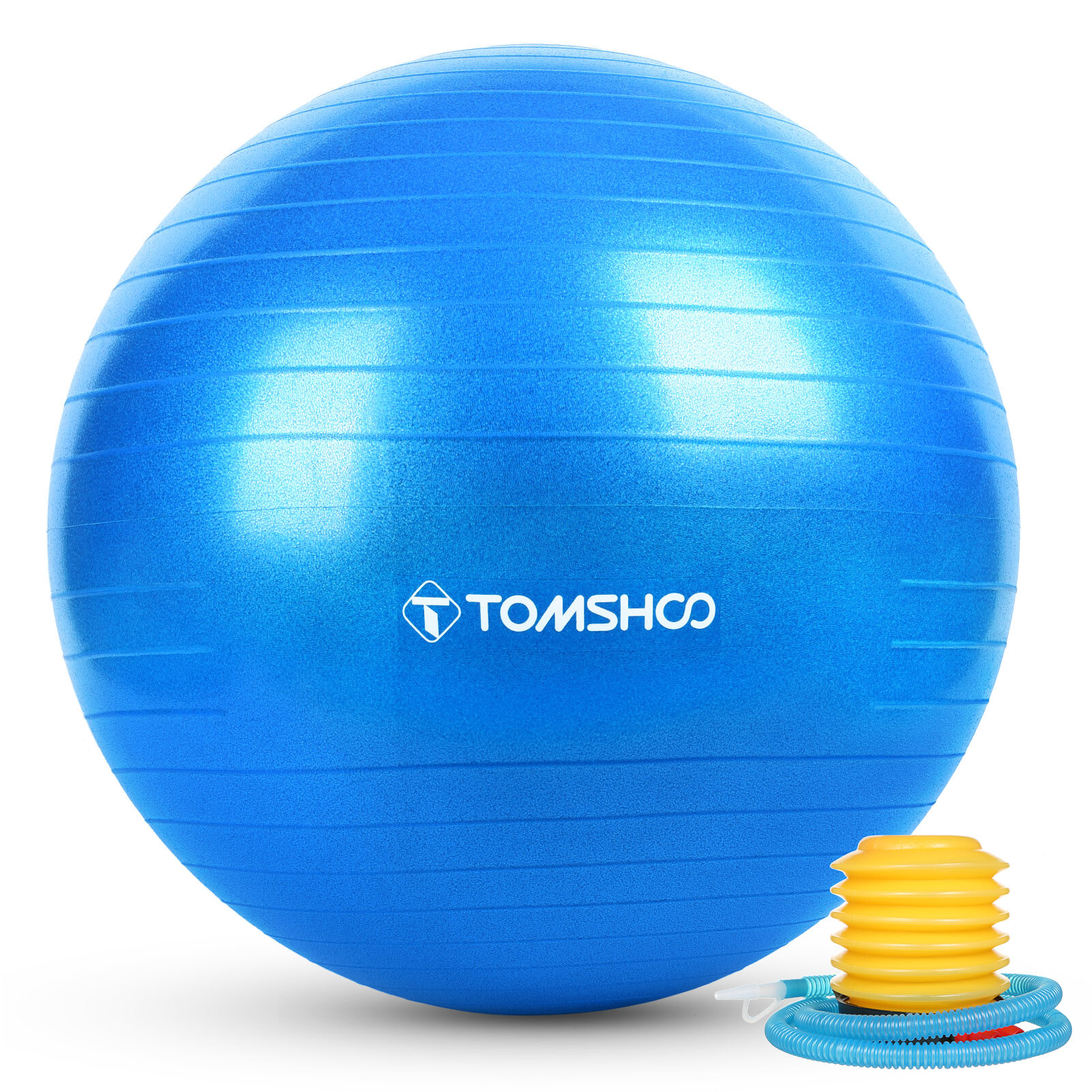 TOMSHOO 45cm/55cm/65cm/75cm Thickened Yoga Ball with Foot Pump for - Main Image