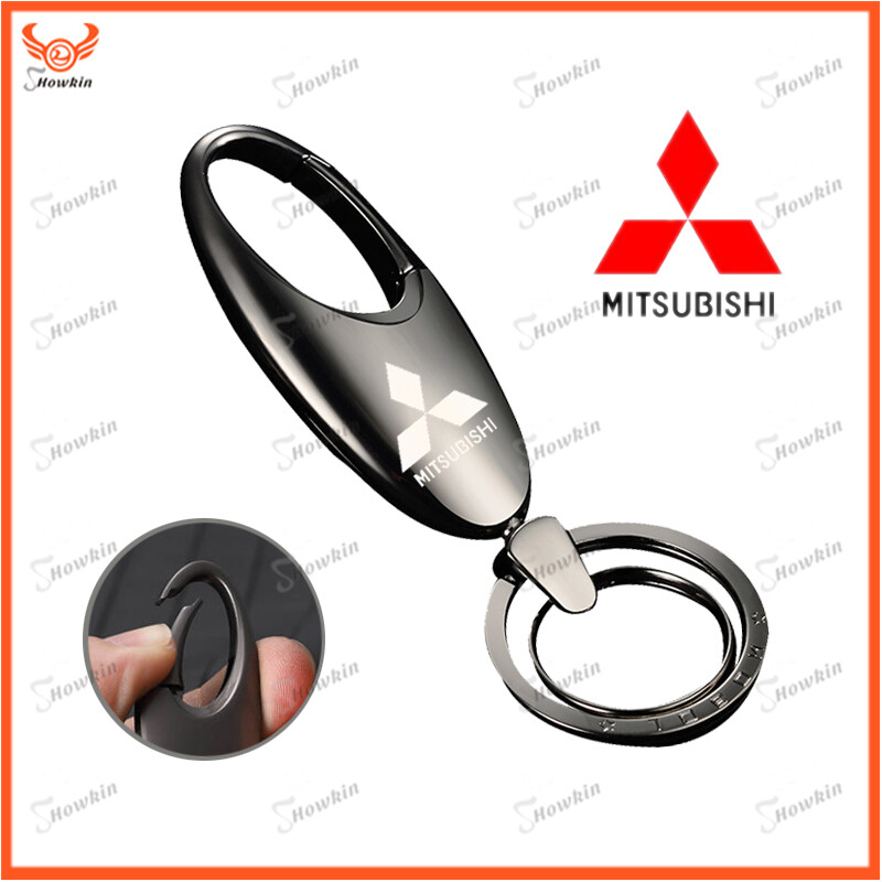 Móc Khóa Kim Loại Bằng Thép Sáng Tạo Có Logo Cho Mitsubishi