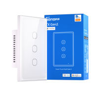 SONOFF TX Gen2 Matter Smart Touch Wall Switch T6 120 Type Light Switch Neutral Wire Required eWeLink APP Control Smart Scene Night Switch Locator Detach Relay Mode Smart Home Switch