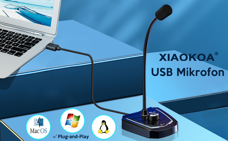 Micro XIAOKOA USB PC Micro USB Với Điều Khiển Âm Lượng Và Đèn Thở RGB