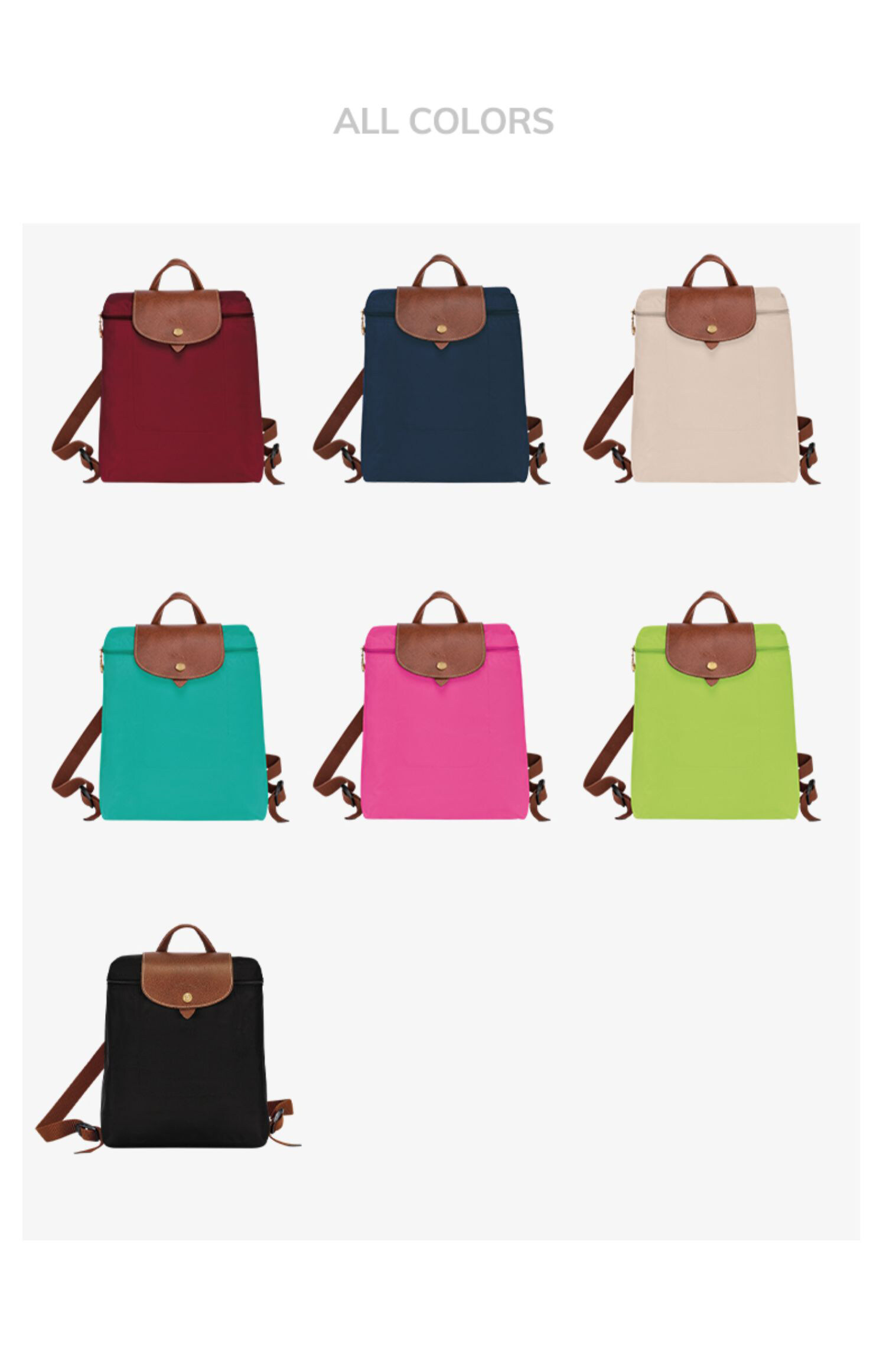 Longchamp backpack sale colors