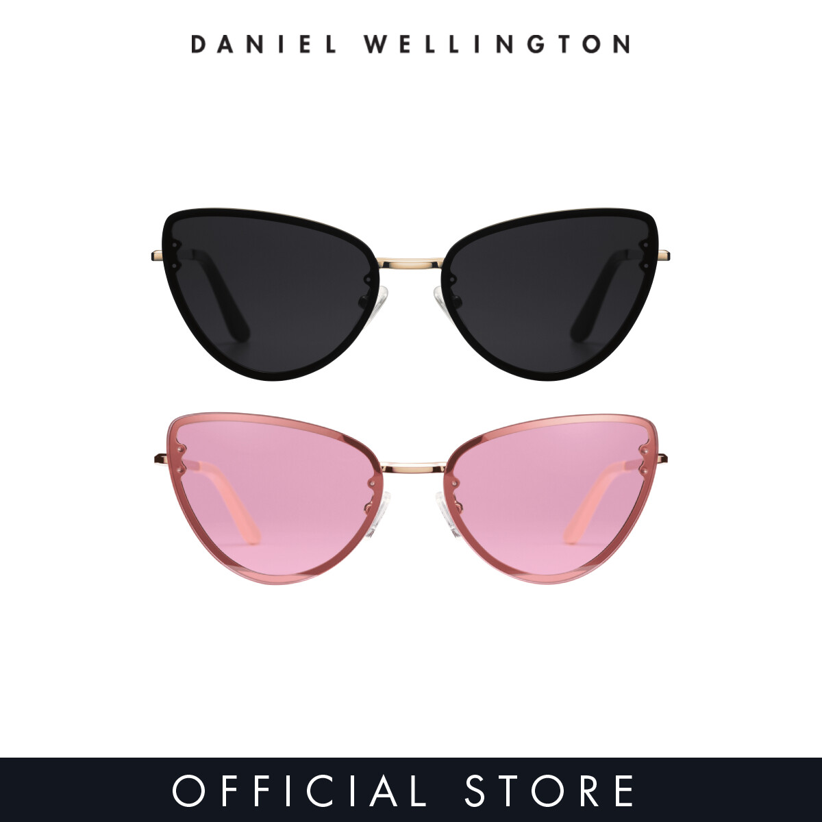 Daniel Wellington Eyewear Sunglasses - Lynx Steel Rose Gold (58) EF (Eastern Fit) - DW - Fashion accessories - Unisex Stainless Steel Sunglasses for women and men ราคา 2,859 บาท*ส่งฟรี