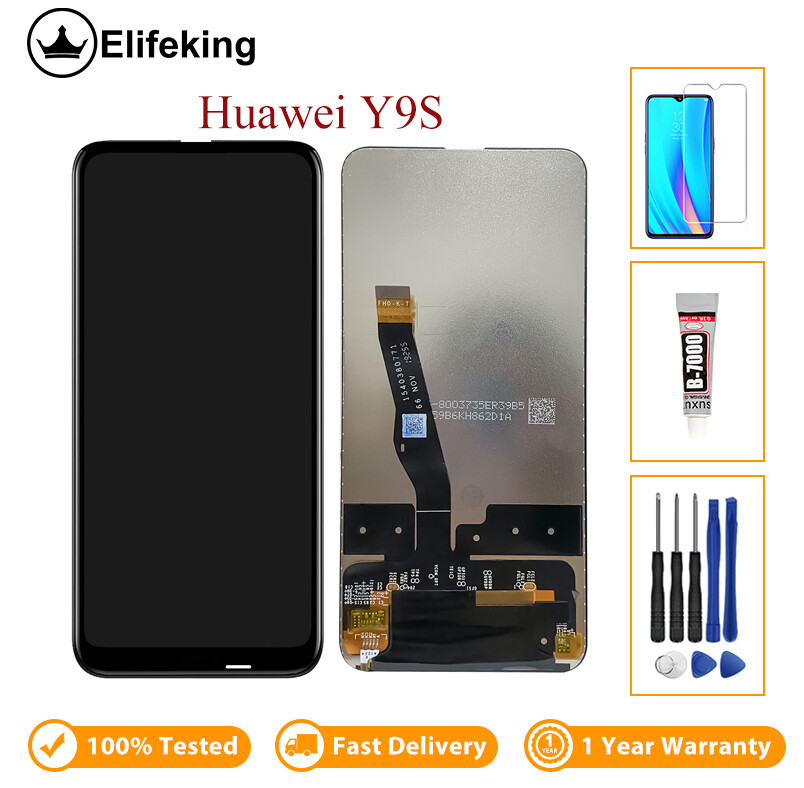 100% thử nghiệm cho Huawei y9s STK-L21 Màn hình LCD Bộ linh kiện số của màn hình cảm ứng thay thế bằng dụng cụ miễn phí