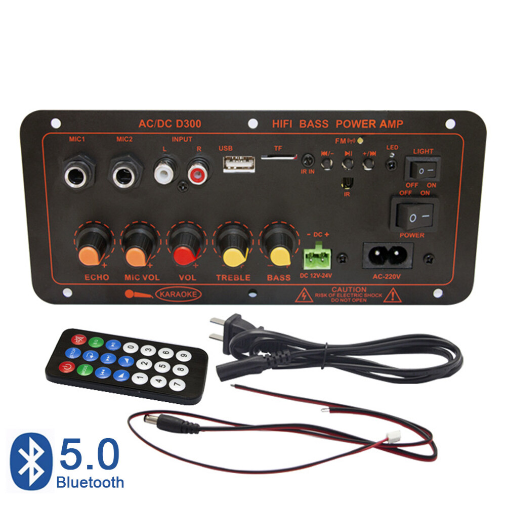 D100 D300 bo mạch khuếch đại âm thanh 600W Hỗ Trợ micro kép Bluetooth Amplificatore Subwoof Cho 4Ohm