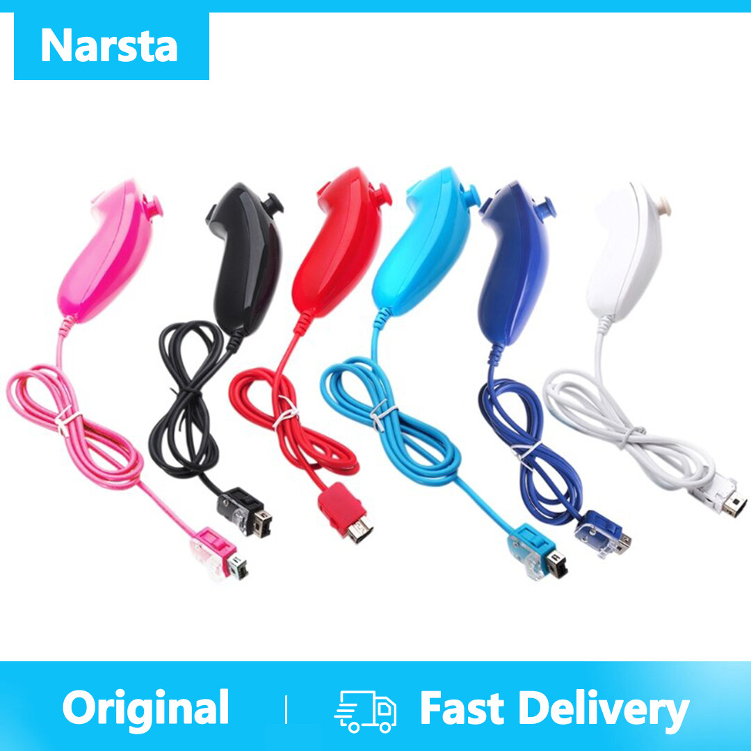 Đối Với Nintendo Wii tay cầm điều khiển chơi game Tay Trái Cong tay cầm Bộ điều khiển chơi game Nunchuk Đối Với Nintendo Wii Gamepad Nunchuck Trò Chơi