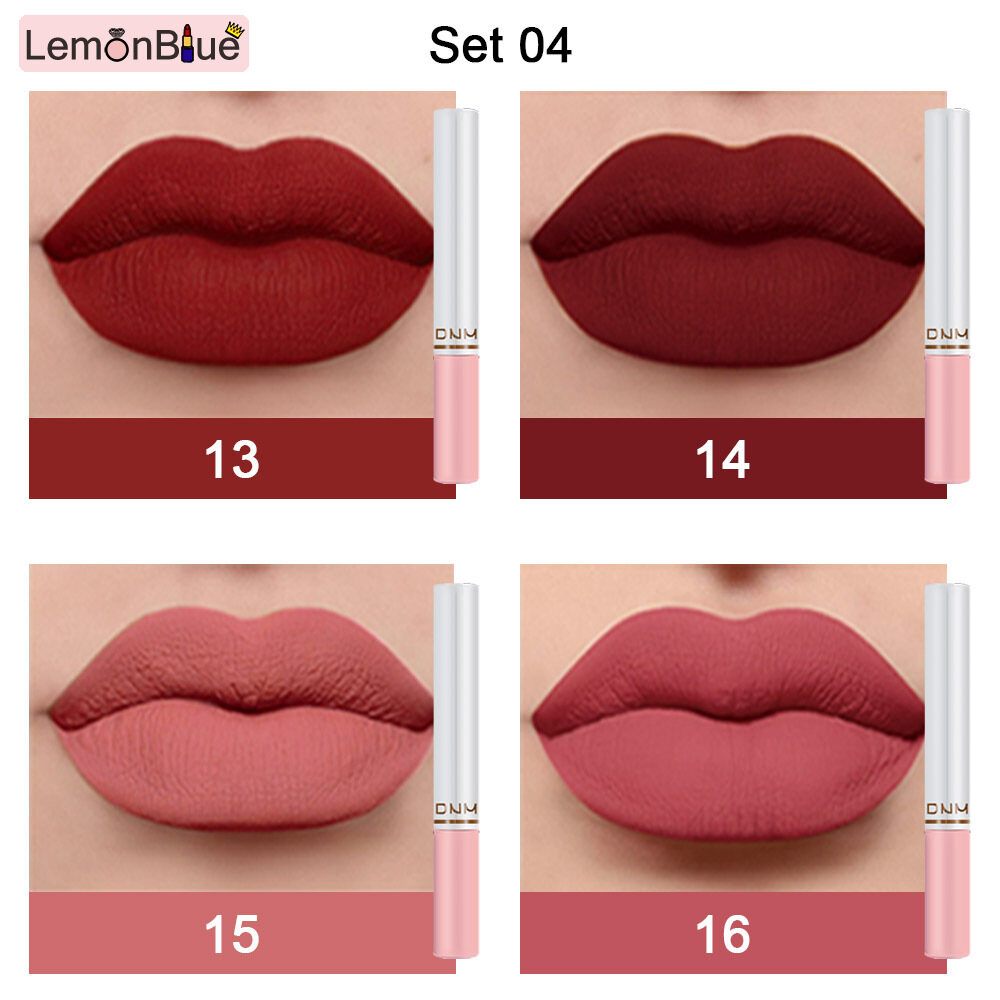 Gambar Set of 4 Thin Lipstick Solid Lip Gloss Matte   Hydrated Lip Makeup Cosmetics Matte   Hydrated Solid Lip Gloss Matte   Hydrated Lip Makeup Cosmetics 1.5g*4 Thin Lipstick Gift for Girls Women