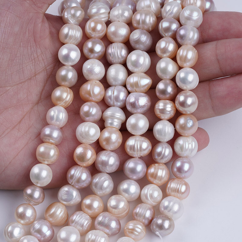 Divisoria Wholesale 14Mm Beige Pearl Pave Beads Artificial