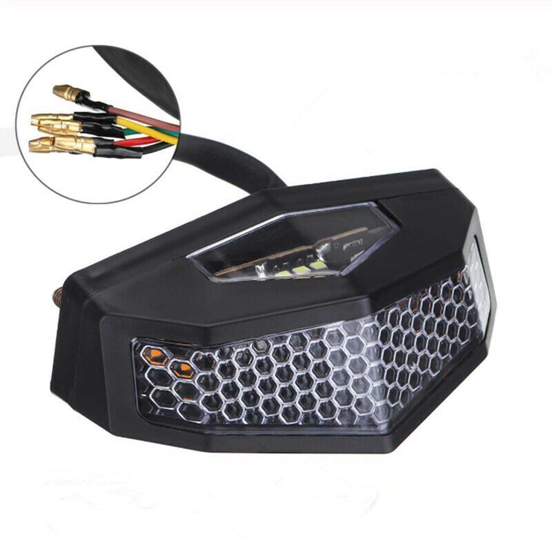 Đèn hậu xe máy Đèn LED phanh với tín hiệu báo rẽ ánh sáng, phổ xe máy hổ phách tín hiệu ánh sáng, màu đỏ chạy & trắng đèn biển đăng ký xe phù hợp cho Honda bóng Suzuki YAMAHA Kawasaki Dirt Bike