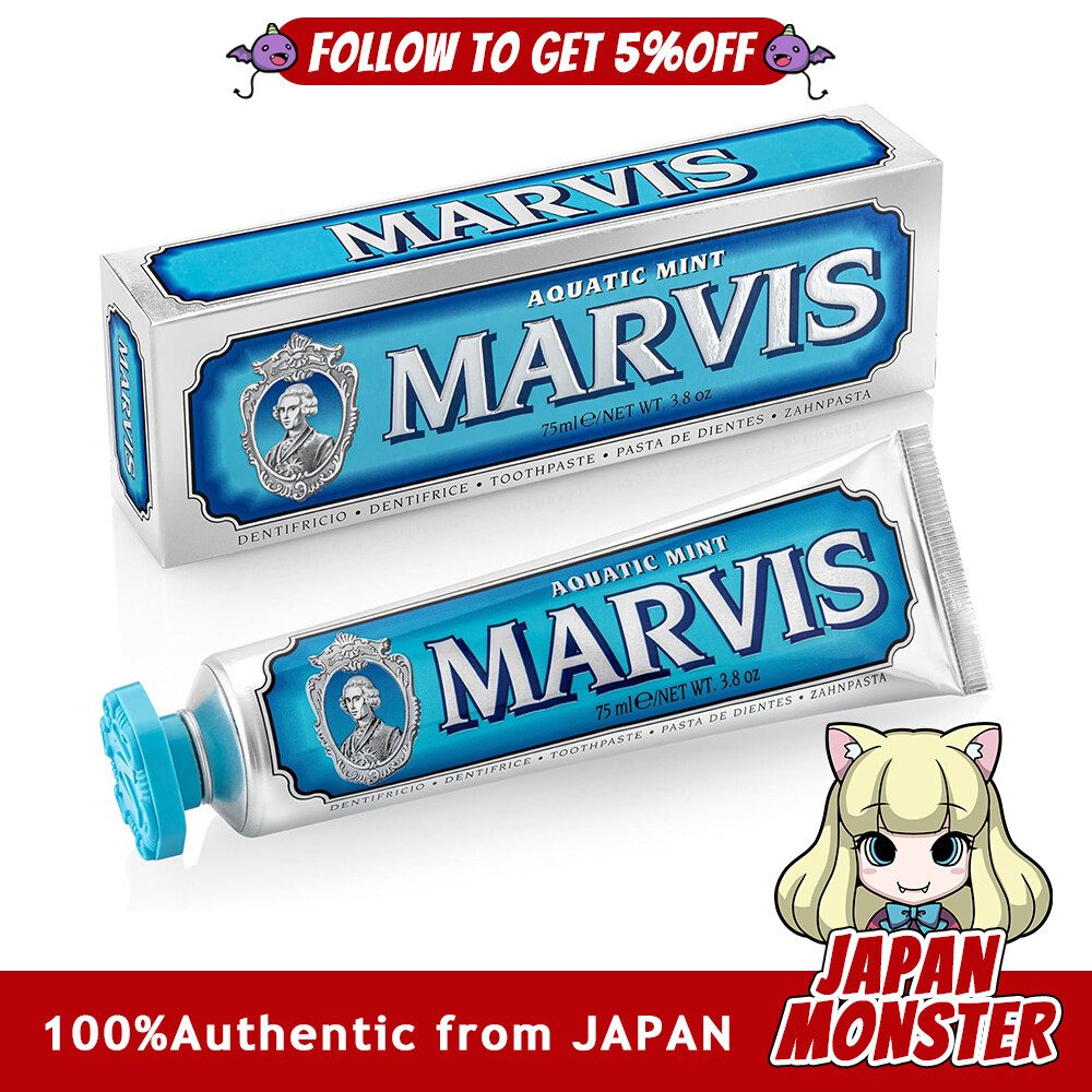Marvis Aquatic Mint Toothpaste fresh cool mint flavor oral care made in Italy 75ml Japan