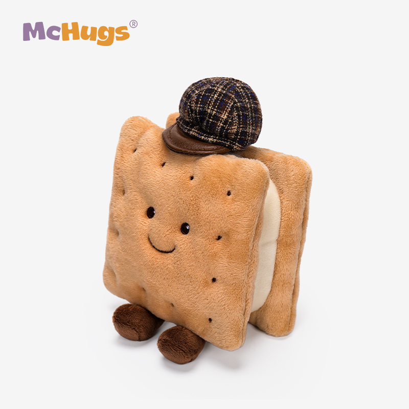 [Mchugs Plush Toy Doll Shaped Like a Cream-Filled Toast, Cute and Soft, a Birthday Gift for Children.,McHugs Cream Cracker Perfect for Decorating Rooms and Birthday Gifts Funny Soft Food Plushies Toy for Gifts for Kids Adorable Gift for All Ages 4.73 Inc ราคา 819 บาท*ส่งฟรี