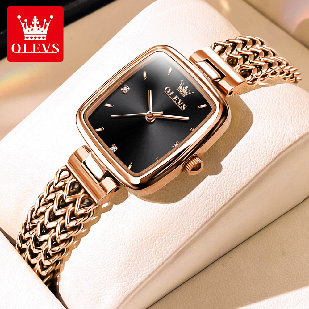 OLEVS Đồng hồ nữ chính hãng 2023 Dây đeo bằng thép không gỉ chống nước mới đồng hồ thạch anh Thời trang