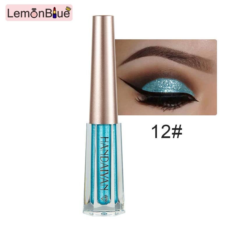 Gambar LemonBlue Diamond Pearl Liquid Shining Shimmer Glitter Eye Shadow Pencil Pen Metals Glitter Waterproof Shining Liquid Eyeshadow