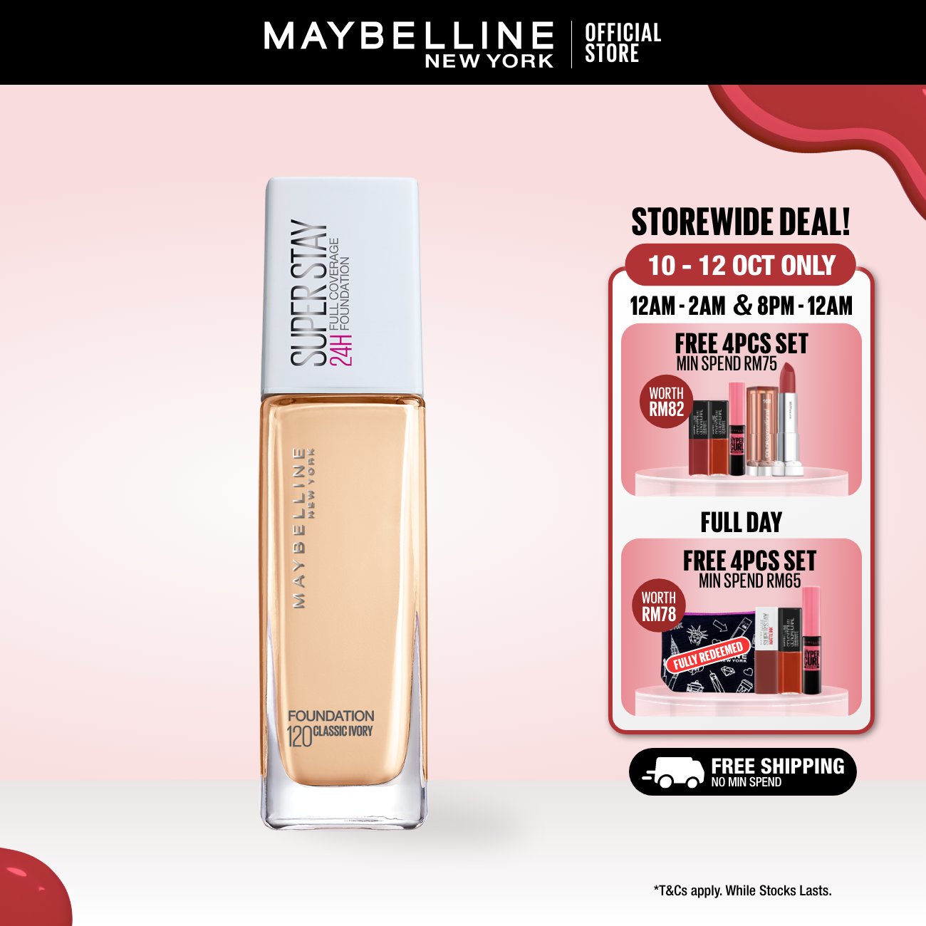 Gambar Maybelline Superstay 24H Full Coverage Foundation 30ml (Superstay, Foundation)