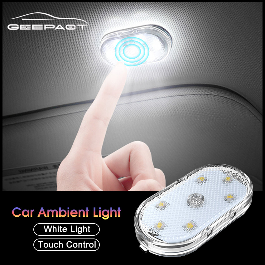 Geepact Mini Car LED Light Touch Switch Wireless Car Ceiling Reading Light