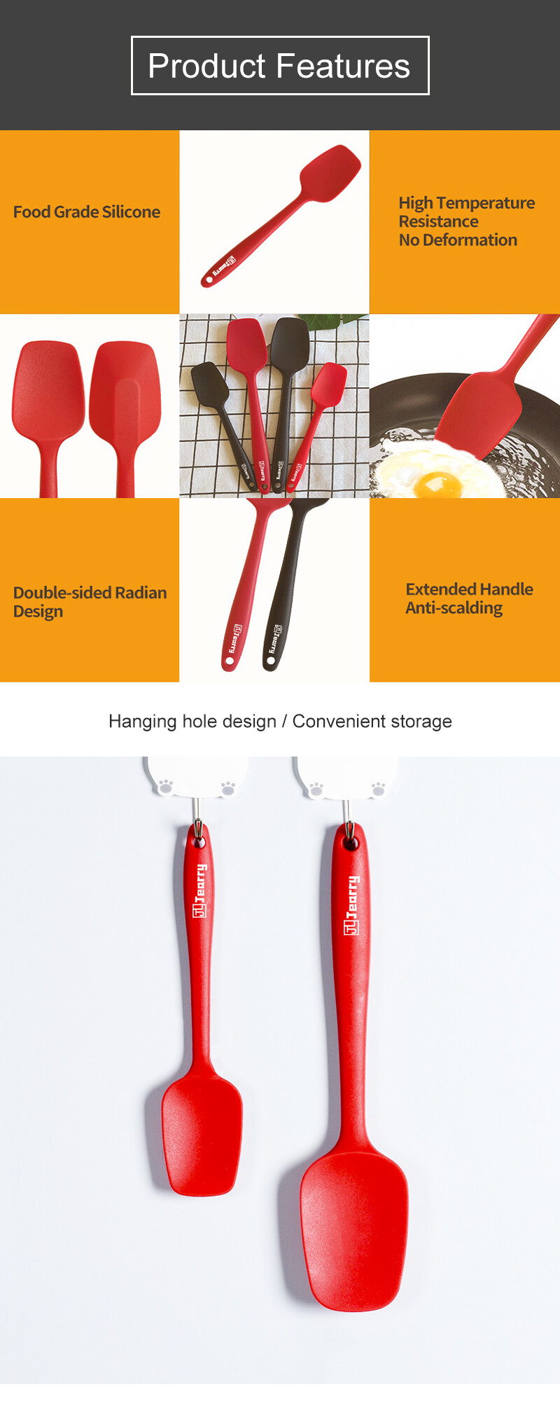Spatola in silicone resistente al calore antiaderente da cucina_voghion.com