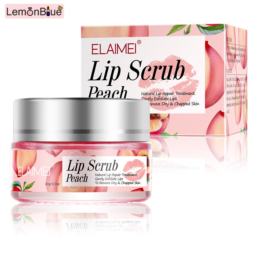 Gambar LemonBlue Lip Scrub Moisturizing Exfoliating Reduce Lip Lines Multifunctional Scrub Cream 20g Makeup Tools Facial Treatments for Women Girl Lip Care Products