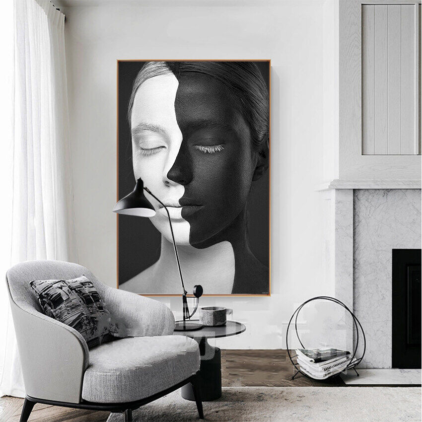 Shop Black And White Wall Painting Online | Lazada.Com.Ph
