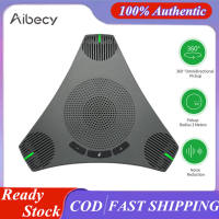 Aibecy 【HOT】 USB Speakerphone Conference Microphone Omnidirectional Computer Mic 360° Voice Pickup with Mute Key for Skype/Video Conference/Online Course/Live Streaming/Gaming/Daily Chatting