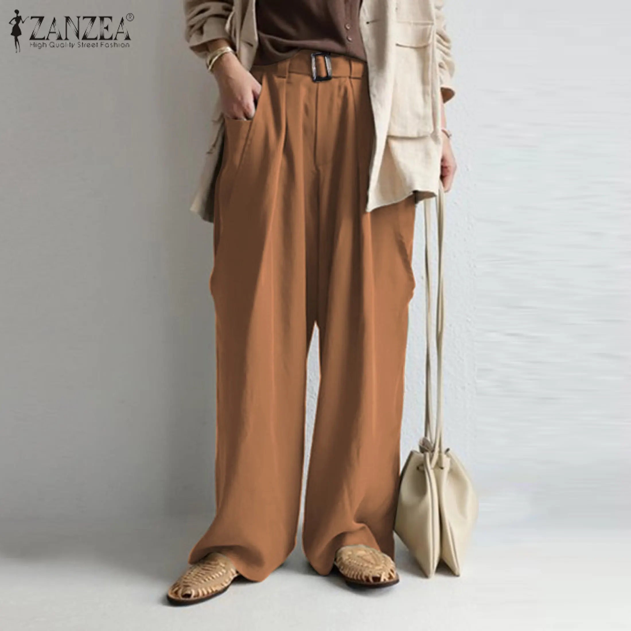 Palazzo pants with elastic ankles Clearance
