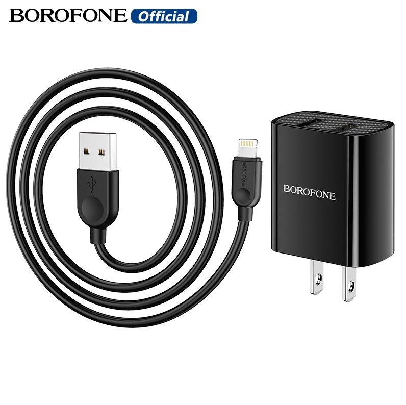 BOROFONE BA53 Charger Dual Port Fast Charger 5V2.1A For iPhone 14 13 12