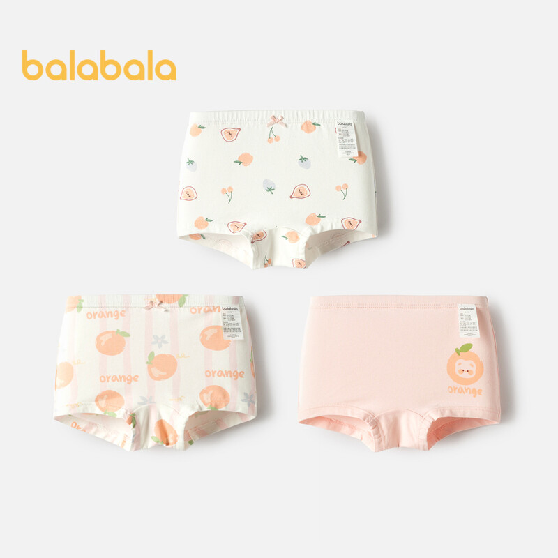 Balabala Girls' Underwear Cotton Boxer Shorts For Children Baby Soft Comfortable Cute Cartoon Three Pack ราคา 192 บาท*ส่งฟรี