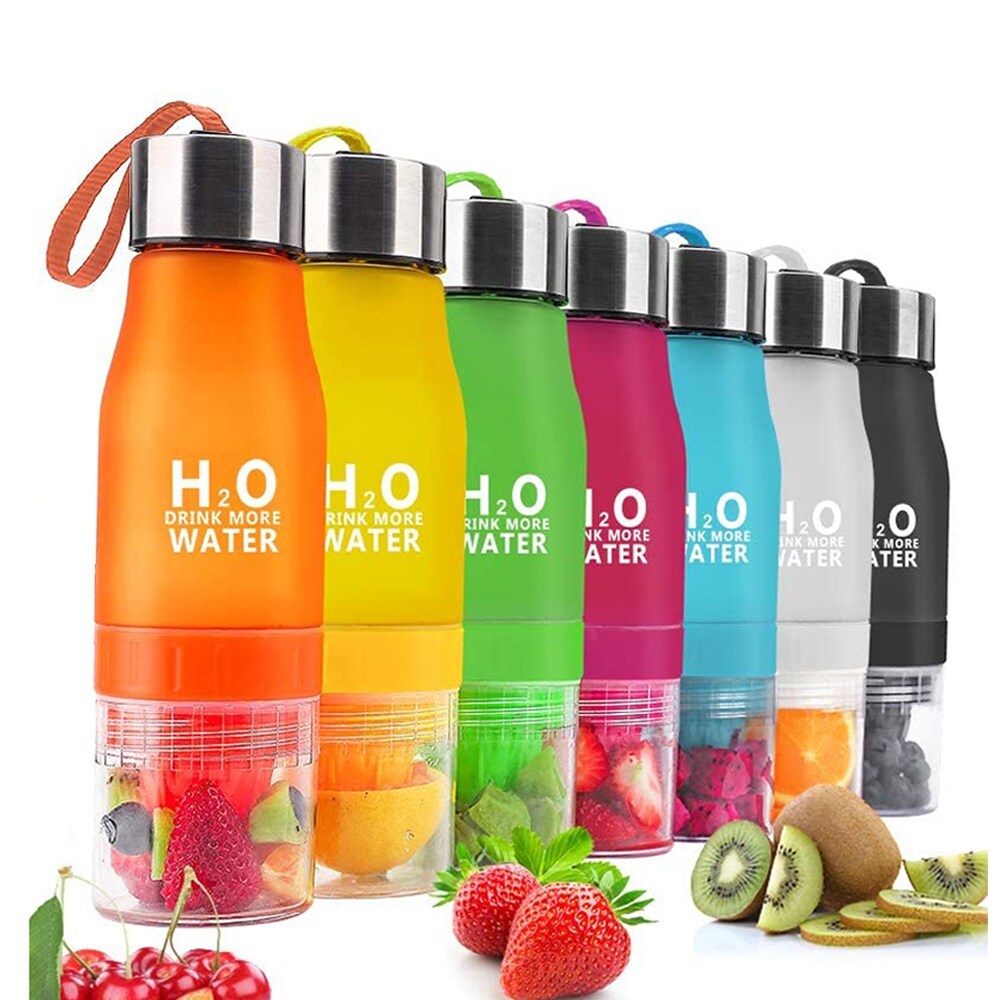 Gambar Water Bottle Sport Gourd Cup Fruit Infuser Juice H2O Lemon Leak Proof Travel Eco Friendly Bicycle Bottles Outdoor Mug Drinkware