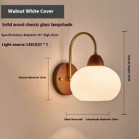 Modern Indoor Wall Light Lamp Suitable For Bedroom Bedside Living Room Home Decor Light Fixture Wooden Vintage LED Wall Lamps