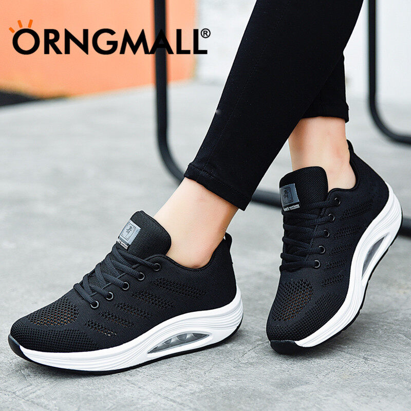 ORNGMALL Air Cushion Sneakers for Women Casual Shoes High Quality Fashion Sports Shoes Comfortable Breathable Women Sneakers Height Increase Shoes for Everyday All-match Street ราคา 1,159 บาท*ส่งฟรี