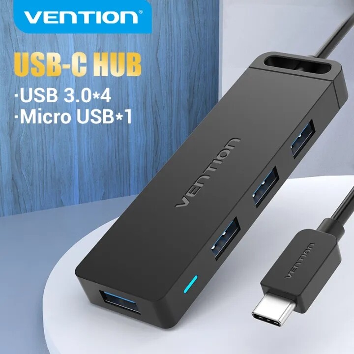 Vention usb c hub chia cổng type c sang usb 3.0 bộ chuyển đổi hub với micro sạc usb thunderbolt 3 4 trạm nối bộ chia cho matebook máy tính xách tay usb otg 3 0 cổng mở rộng tốc độ cao type c hub usb matebook type c hub usb