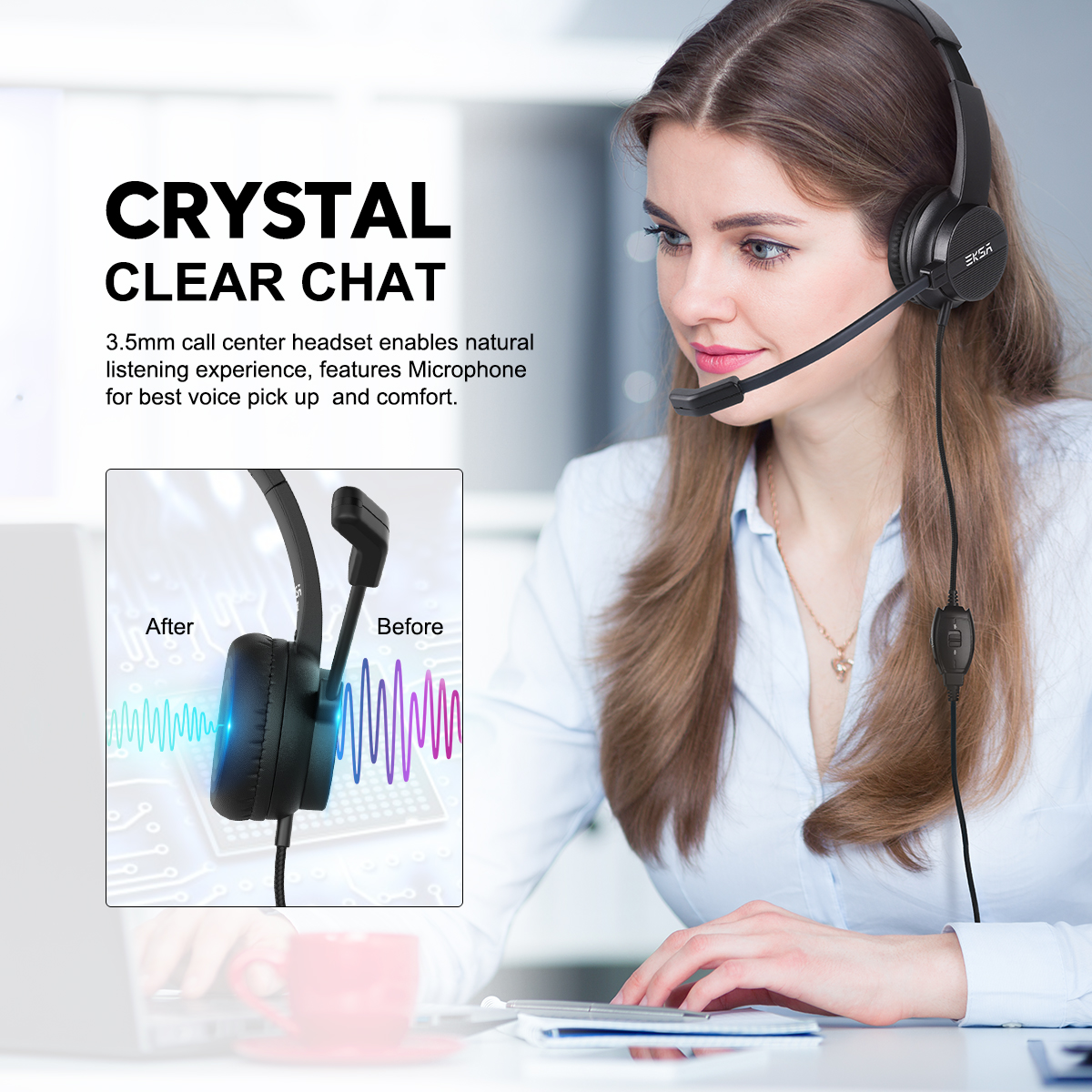 Casque de bureau filaire pour pc et jeux avec microphone_voghion.com