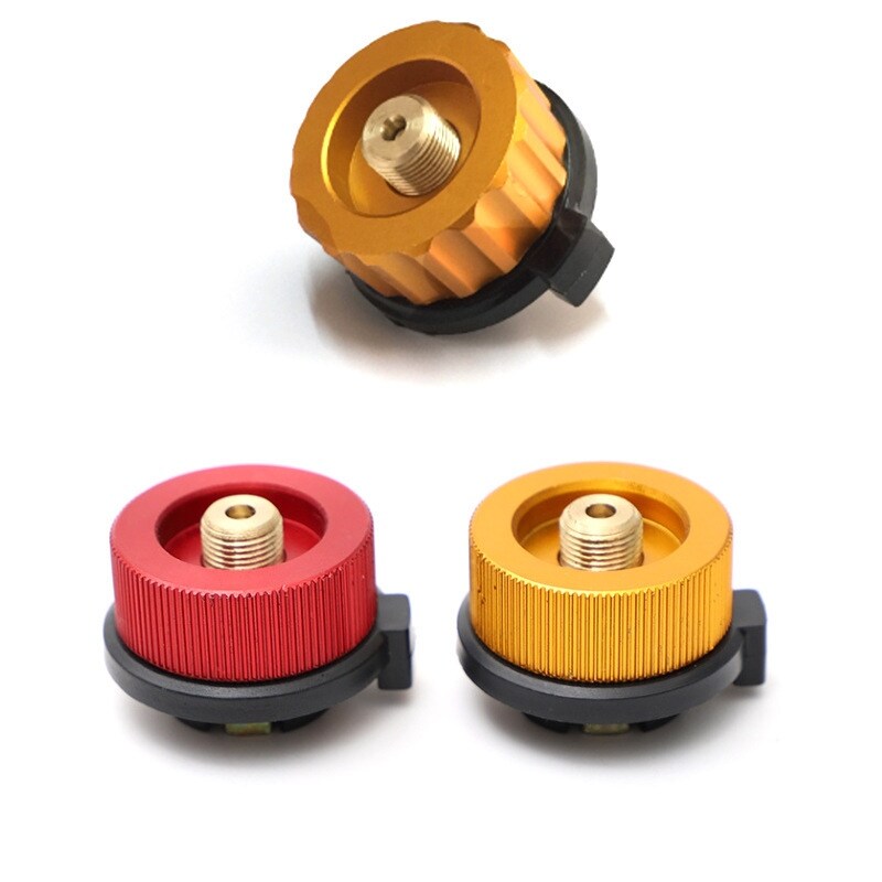 Gambar Outdoor Picnic Stove Propane Refill Adapter Outdoor Camping Gas Stove Converter Gas Burner Connector Aluminum Gas Tank Adapter