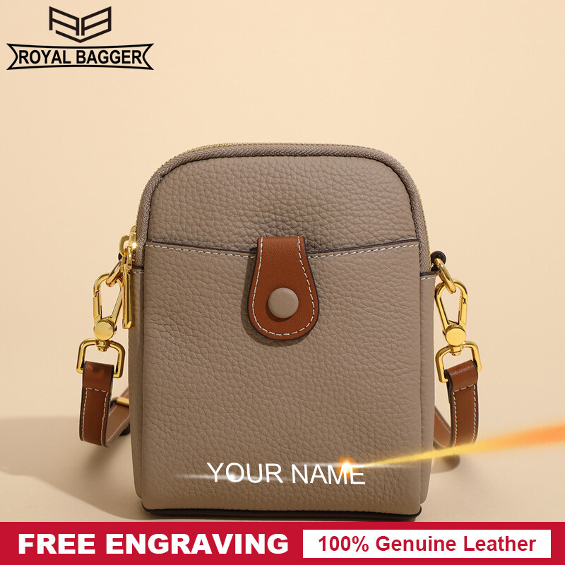 Royal bagger túi đeo vai mini nhỏ cho nữ túi đeo chéo túi đeo chéo nữ bằng da bò thật túi đựng điện thoại cho nữ