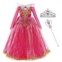 MQATZ Halloween Costume for Kids Fancy Girls Snow White Princess Cinderella/Belle/Mermaid Girls Birthday Party Dress Anna Elsa Cosplay