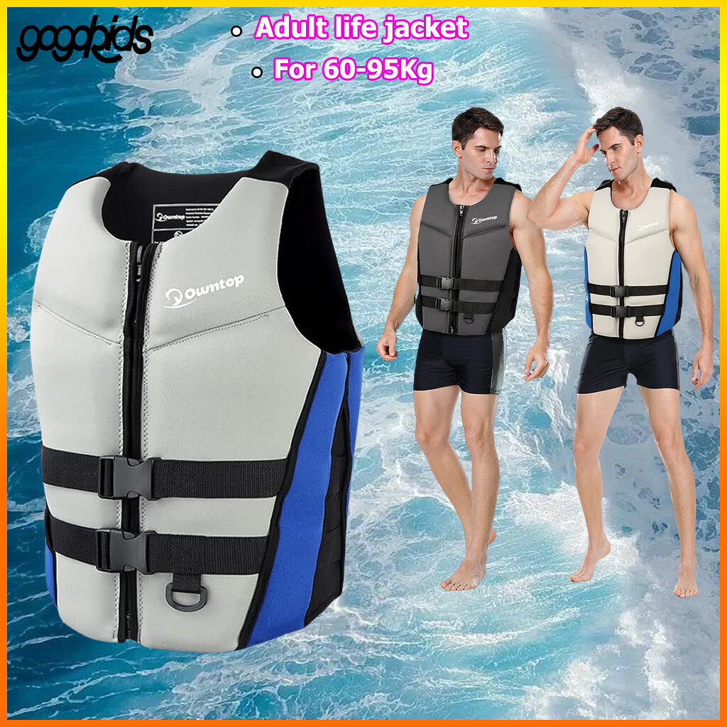 Gogokids Áo khoác phao Áo Phao Người Lớn áo phao nam áo phao nữ giới cao su tổng hợp áo phao đồ bơi cho áo phao câu nổi điều chỉnh 60-95kg COD