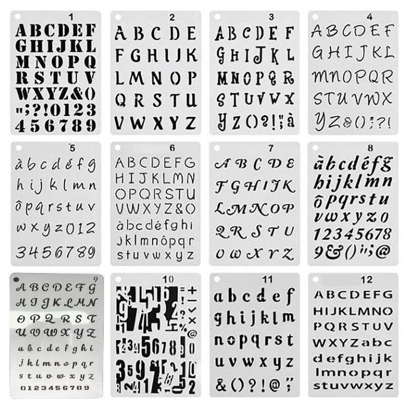 12 cái chữ cái và số bút chì Bảng chữ cái