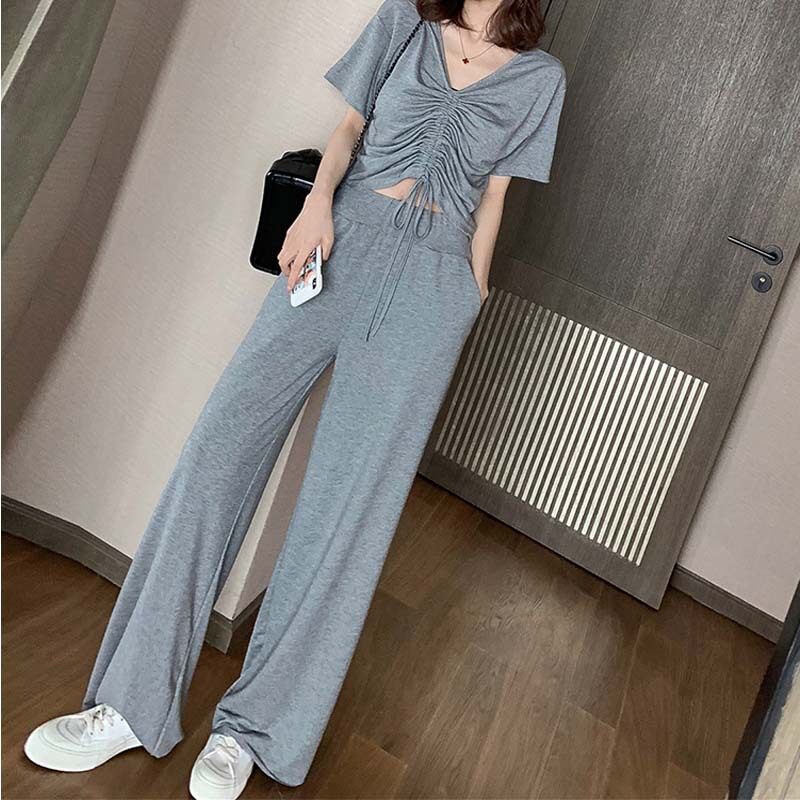 thin wide leg trousers