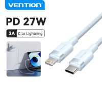 Cáp Sạc Nhanh PD Type C Sang Light 27W Vention Vỏ Bọc Dù Chống Đứt Gãy Sạc Nhanh iPhone 16/15/14/13/12/11/X/8 Truyền Dữ Liệu 480Mbps Bền Bỉ Nhiều Màu Sắc