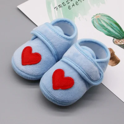mmbaby Boys Girls Anti-Slip Heart Print Walking Autumn Winter Baby Shoes Toddler Soft Soled Sneakers 4 colors For 0-18 Months (4)