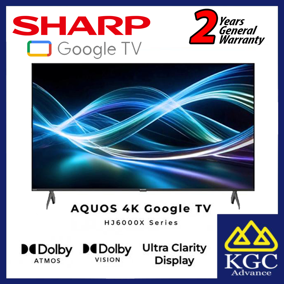 Sharp 75" / 65" / 55“ / 50” AQUOS 4K Google TV 4TC75HJ6000X / 4TC65HJ6000X / 4TC55HJ6000X / 4TC50HJ6000X