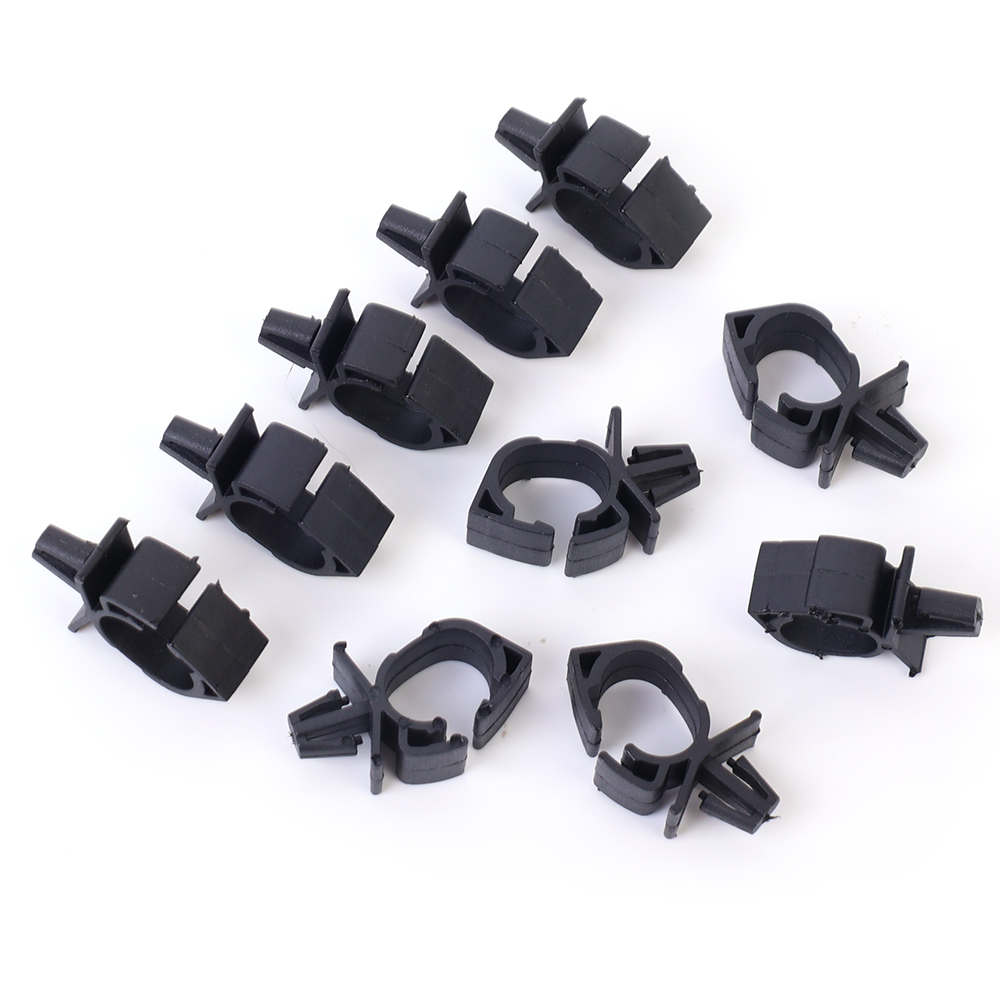 10Pcs Car Wiring Harness Fastener Universal Compatible with All Car Auto Route Fixed Clips Corrugated Pipe Tie Wrap Cable Clamp