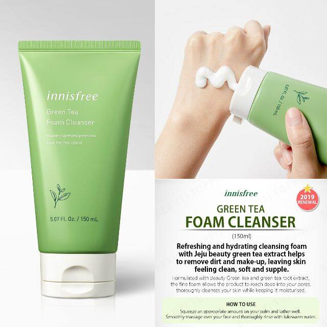 innisfree green tea foam cleanser benefits