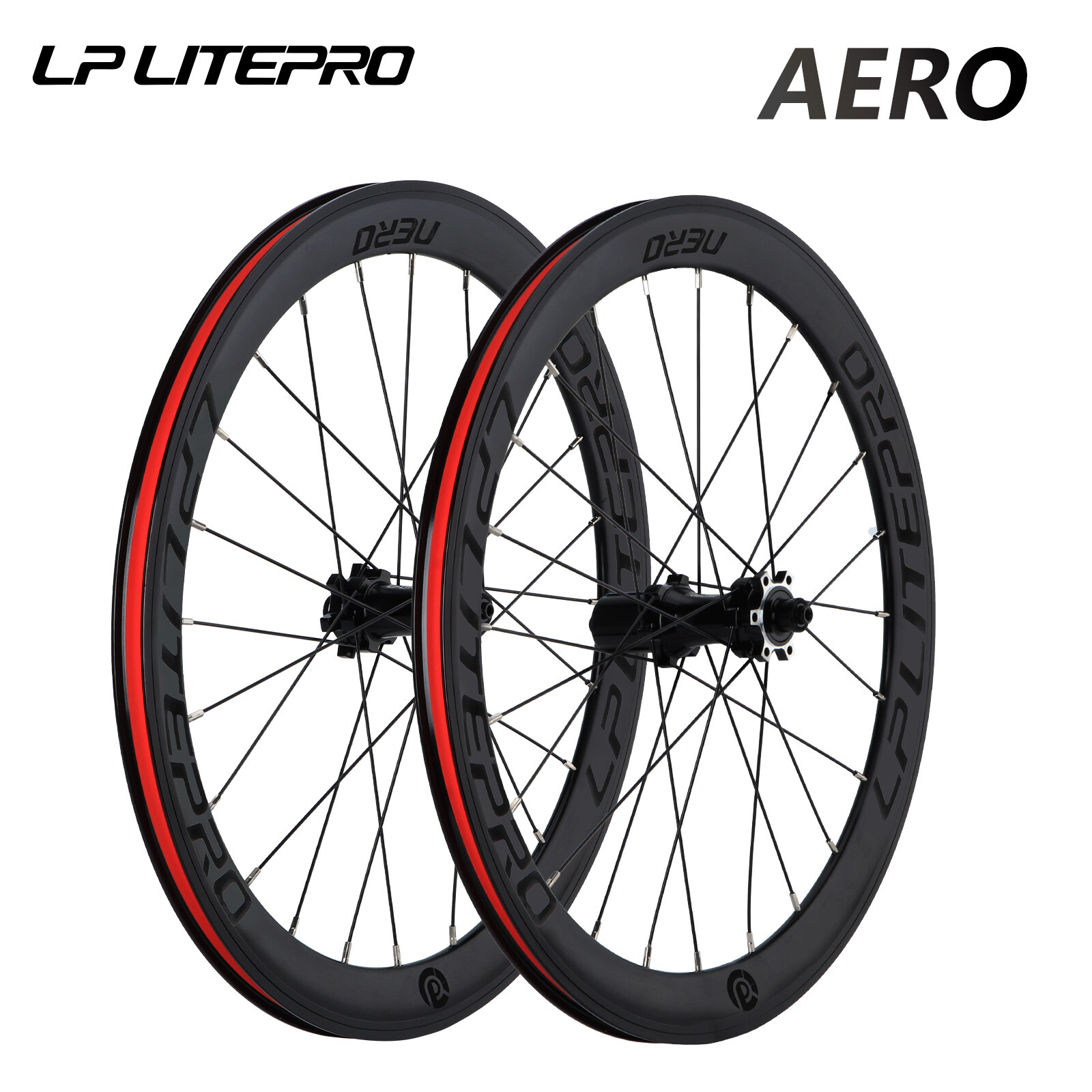 Bánh Xe LP Litepro AERO S42 Siêu Nhẹ Vành 40MM Cho Xe Đạp Gấp 20 Inch Bộ Bánh Xe 406 451 Kéo Thẳng Hub Phanh Đĩa Wheelset Tương Thích Với Tốc Độ 8/9/10/11