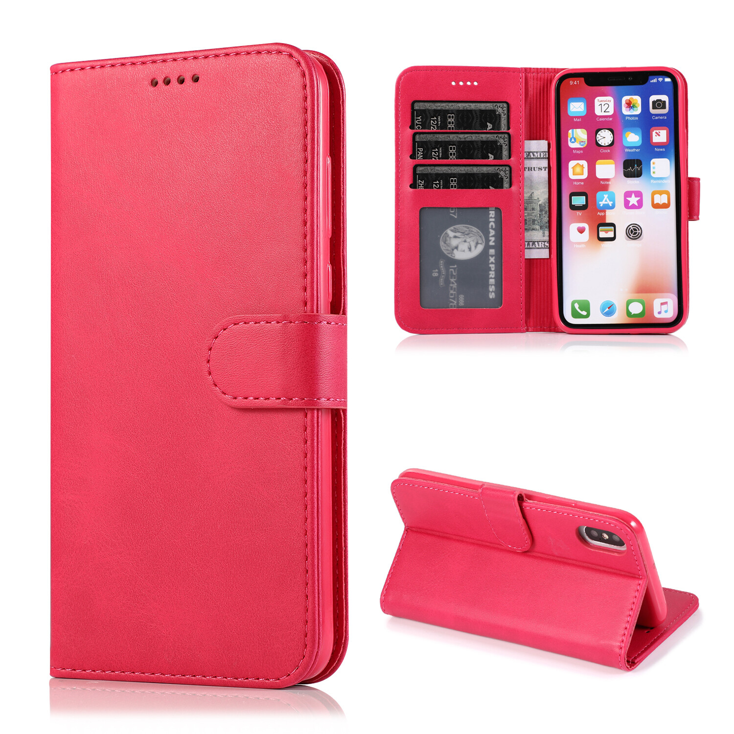 Vintage Magnetic Phone Wallet Case With Stand For Apple Iphone_voghion.com