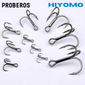 PROBEROS 10pcs Sharp Treble Hooks for Fishing Tackle