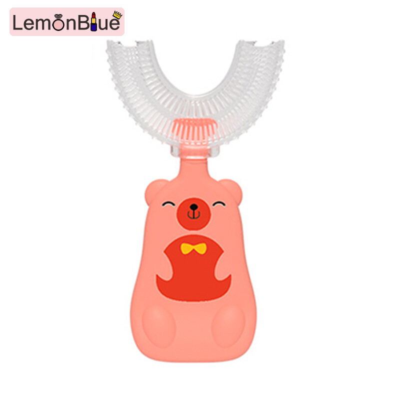 Gambar Manual Children U Shape Toothbrush with Soft Silicone Brush Head for Boys Girls Boys Girls ChildrenToothbrush Manual with Soft Silicone Brush Head Durable Easy to Use Practical Teeth Cleaning Tool U Shape