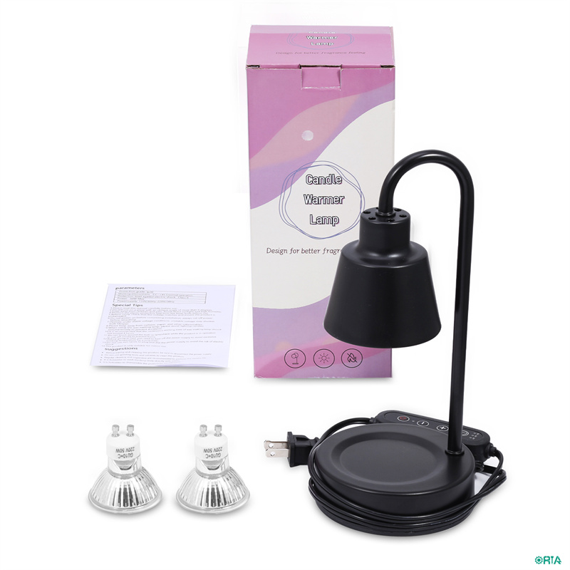 ORIA Modern Candle Warmer Lamp with Timer Adjustable Brightness Safe Candle Lamp Nice Gift for Christmas Xmas Black Lamp Warmer Gifts for Mom Men Home Decor for Bedroom Living Room Decor