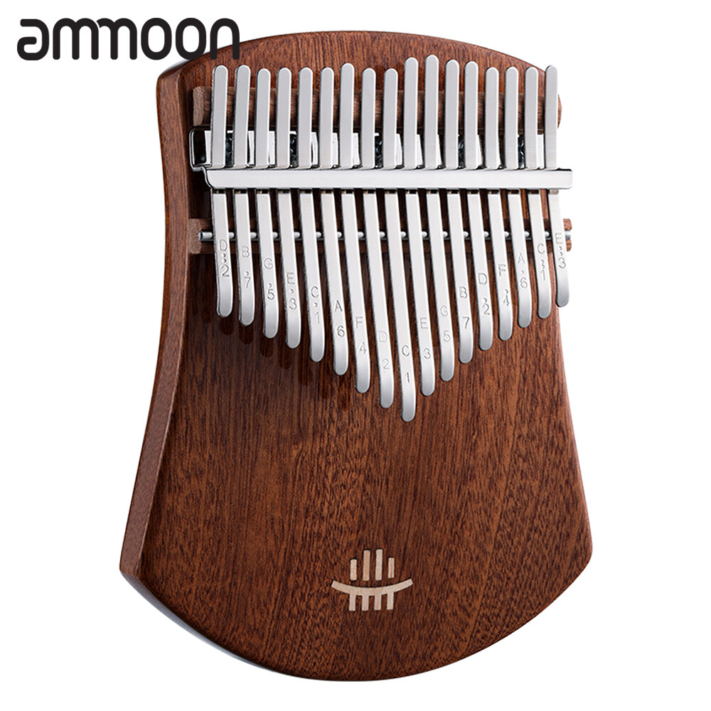 okoogeehluru 17-Key Finger Thumb Piano Musical Instrument Solid Wood Body